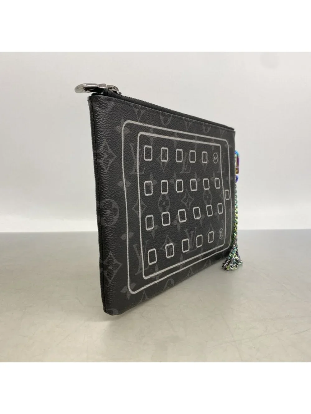 Louis Vuitton Clutch Monogram Eclipse Flash iPad Pouch Black Fragment Design
